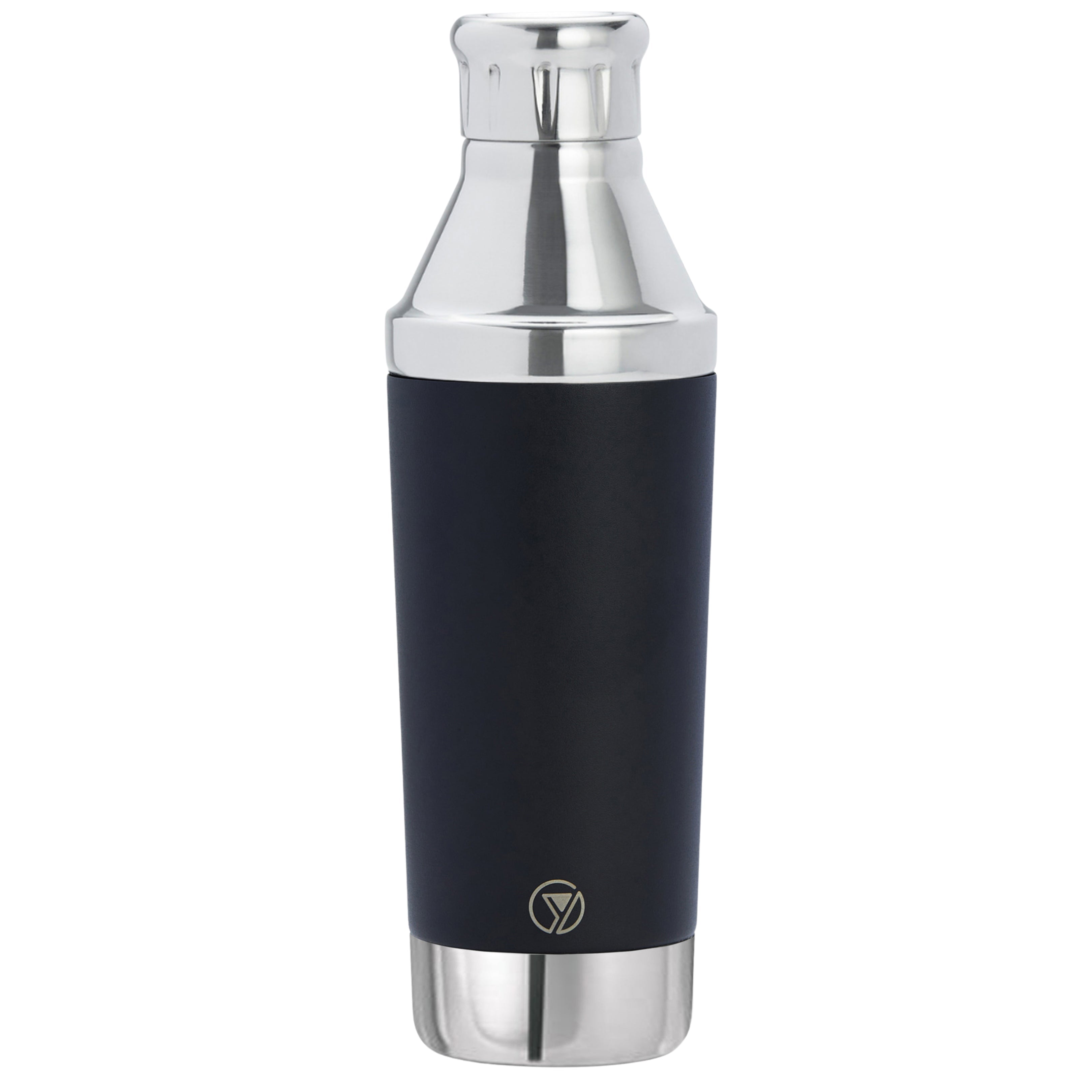 COCKTAIL SHAKER - 24OZ/700ML - HURRICANE BLACK WITH POLISHED CHROME LID