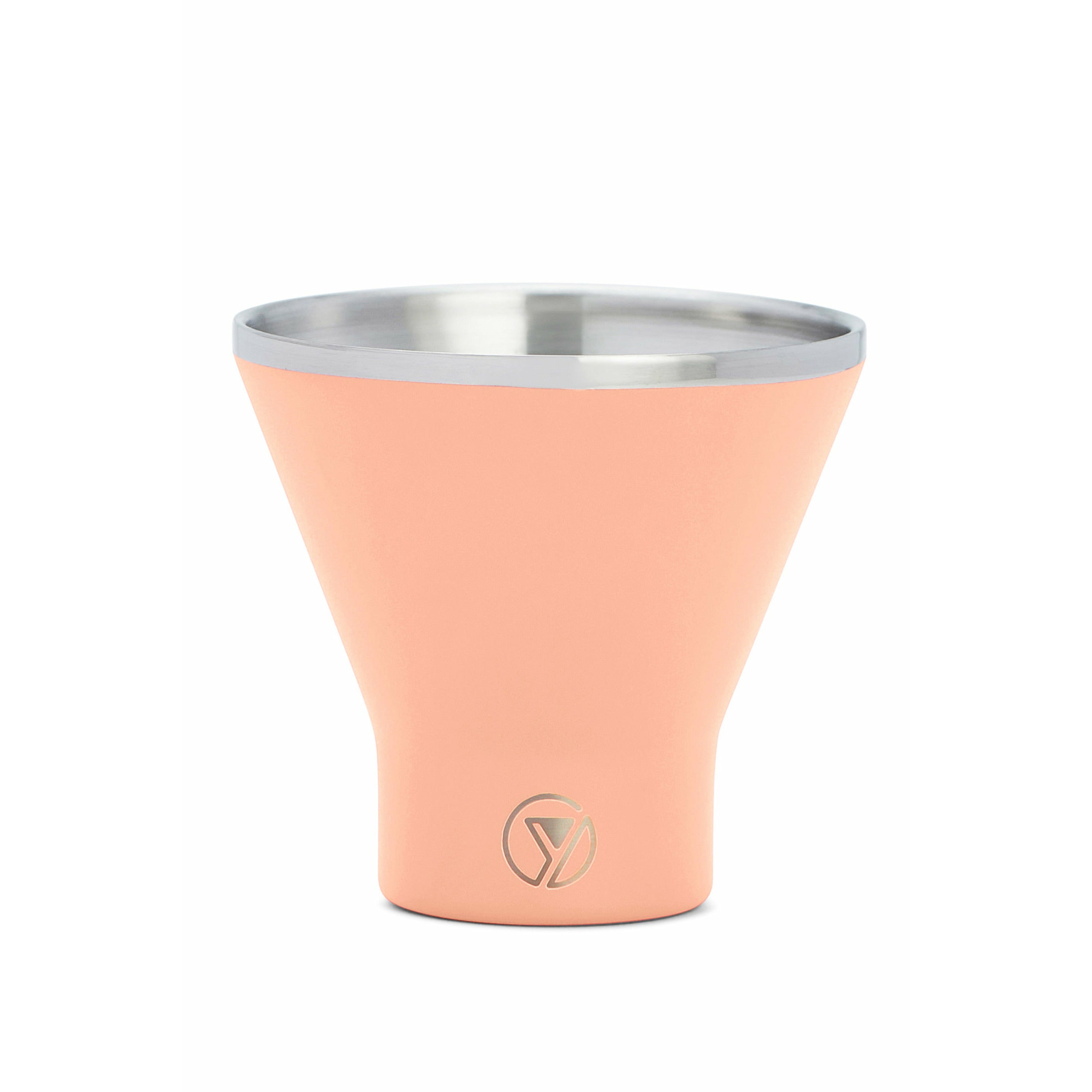 STEMLESS MARTINI TUMBLER - 8OZ/240ML - BLUSH ROSE GOLD