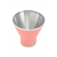 STEMLESS MARTINI TUMBLER - 8OZ/240ML - CORAL SPLASH